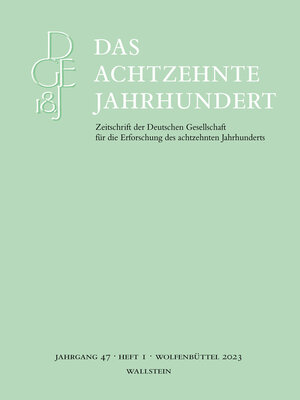 cover image of Das achtzehnte Jahrhundert 47/1
